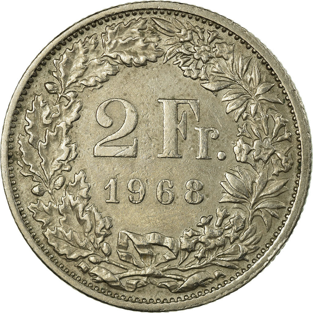 Monnaie, Suisse, 2 Francs, 1968, Bern, TTB, Copper-nickel, KM:21a.1