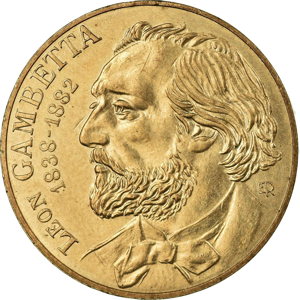 Moeda, França, Gambetta, 10 Francs, 1982, EF(40-45), Níquel-Bronze, KM:950