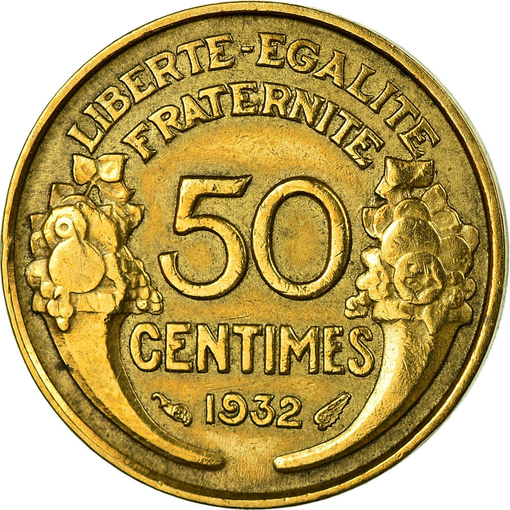 Coin, France, Morlon, 50 Centimes, 1932, EF(40-45), Aluminum-Bronze, KM:894.1