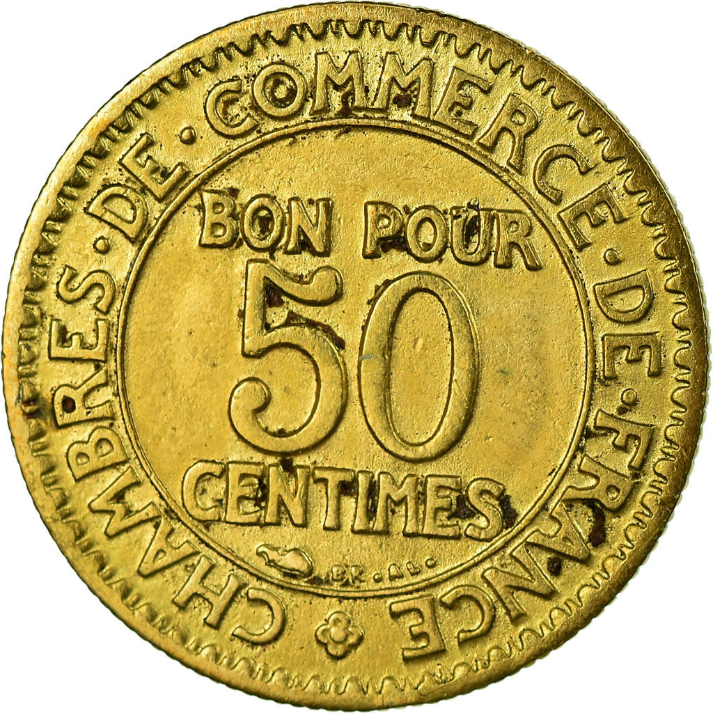 Münze, Frankreich, Chambre de commerce, 50 Centimes, 1922, S+, Aluminum-Bronze