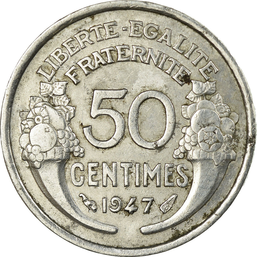 Coin, France, Morlon, 50 Centimes, 1947, Paris, EF(40-45), Aluminum, KM:894.1a