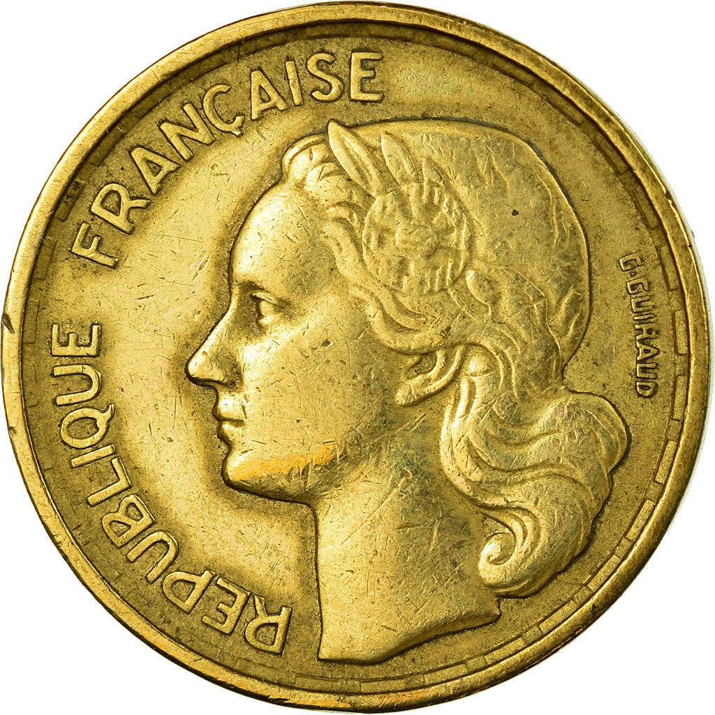 Monnaie, France, Guiraud, 10 Francs, 1958, Paris, TTB, Aluminum-Bronze