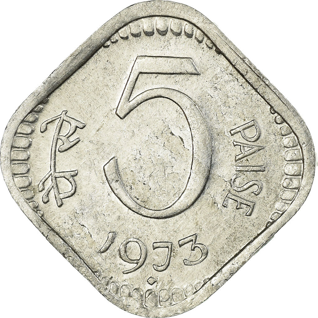 Münze, INDIA-REPUBLIC, 5 Paise, 1973, SS, Aluminium, KM:18.6