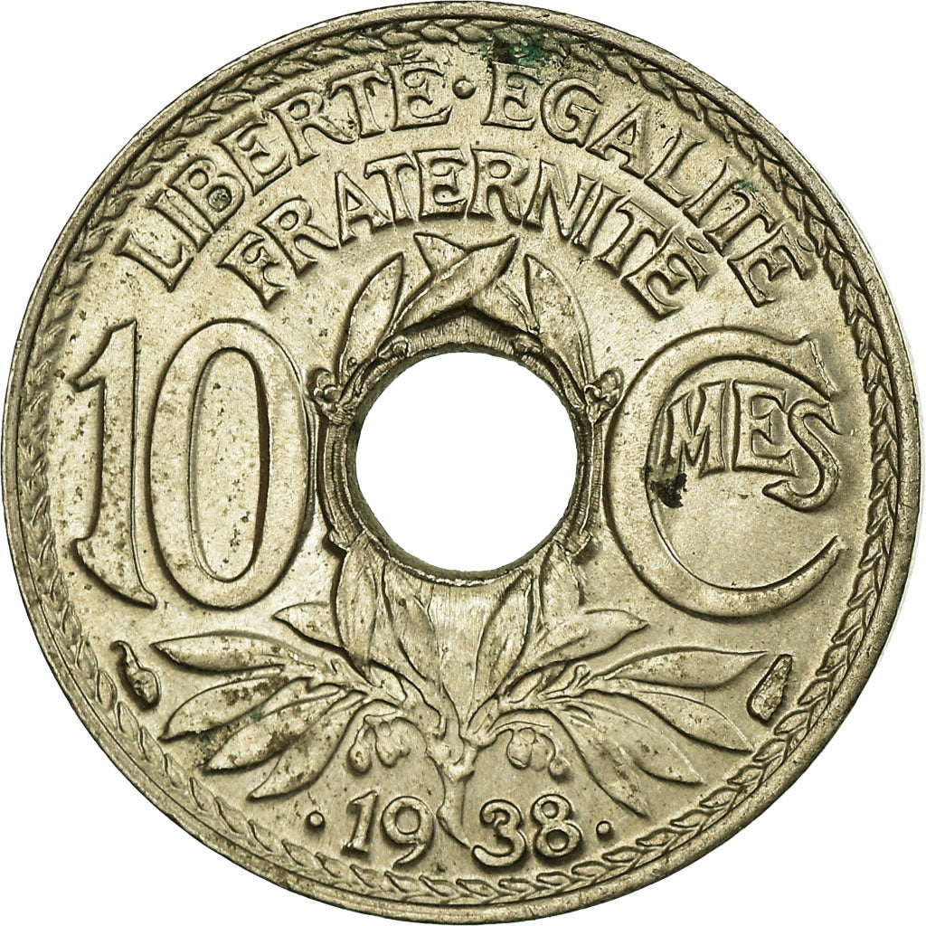Coin, France, Lindauer, 10 Centimes, 1938, EF(40-45), Nickel-Bronze, KM:889.1