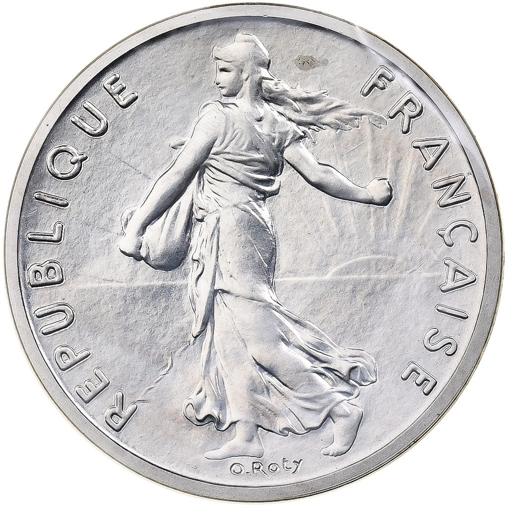 France, 1/2 Franc, Semeuse, 1981, Paris, Piéfort, Silver, MS(65-70)