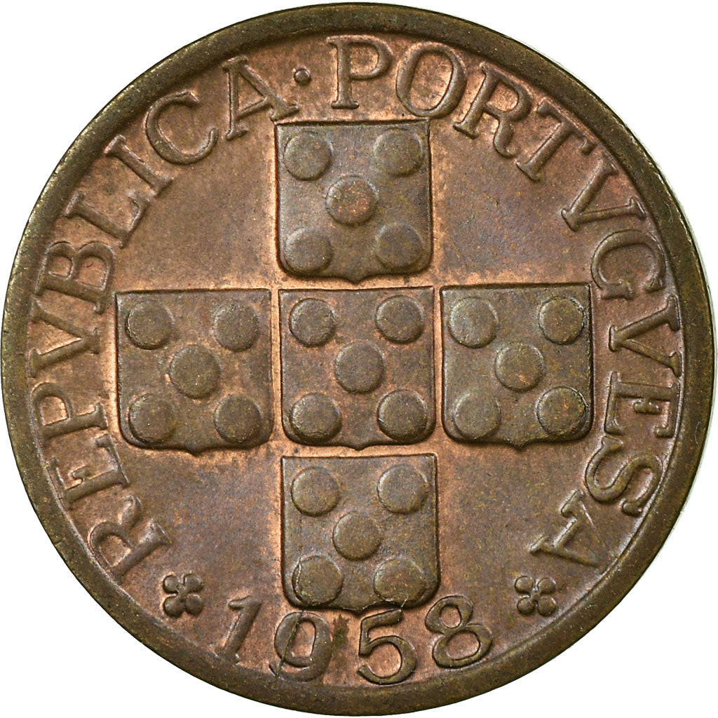 Münze, Portugal, 20 Centavos, 1958, SS, Bronze, KM:584