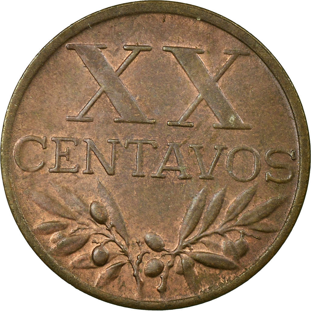 Münze, Portugal, 20 Centavos, 1958, SS, Bronze, KM:584