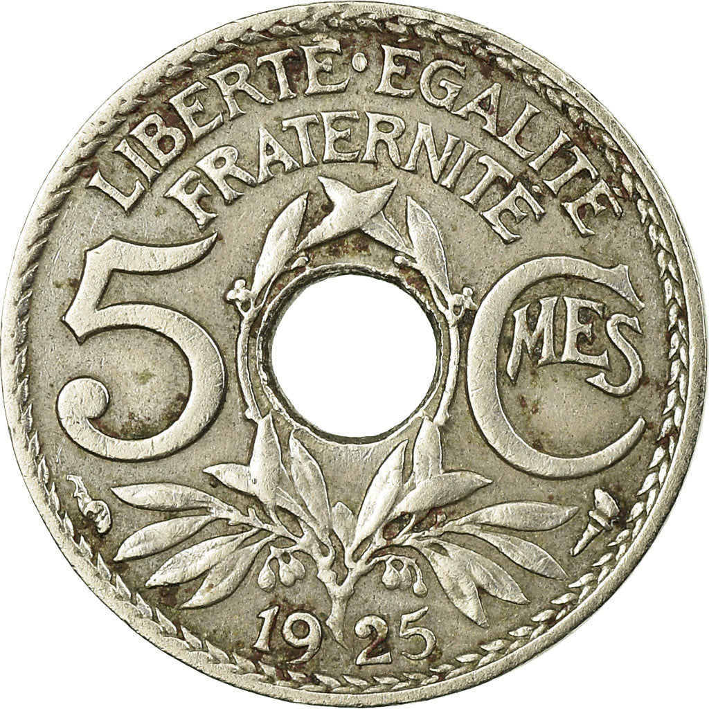 Coin, France, Lindauer, 5 Centimes, 1925, Paris, EF(40-45), Copper-nickel
