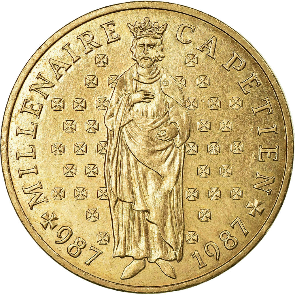Moneta, Francia, Millennium of King Capet and France, 10 Francs, 1987, BB