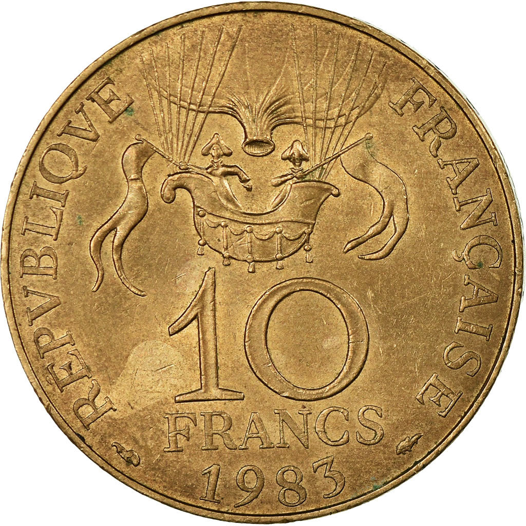 Moneta, Francia, La conquête, 10 Francs, 1983, Paris, BB, Nichel-bronzo