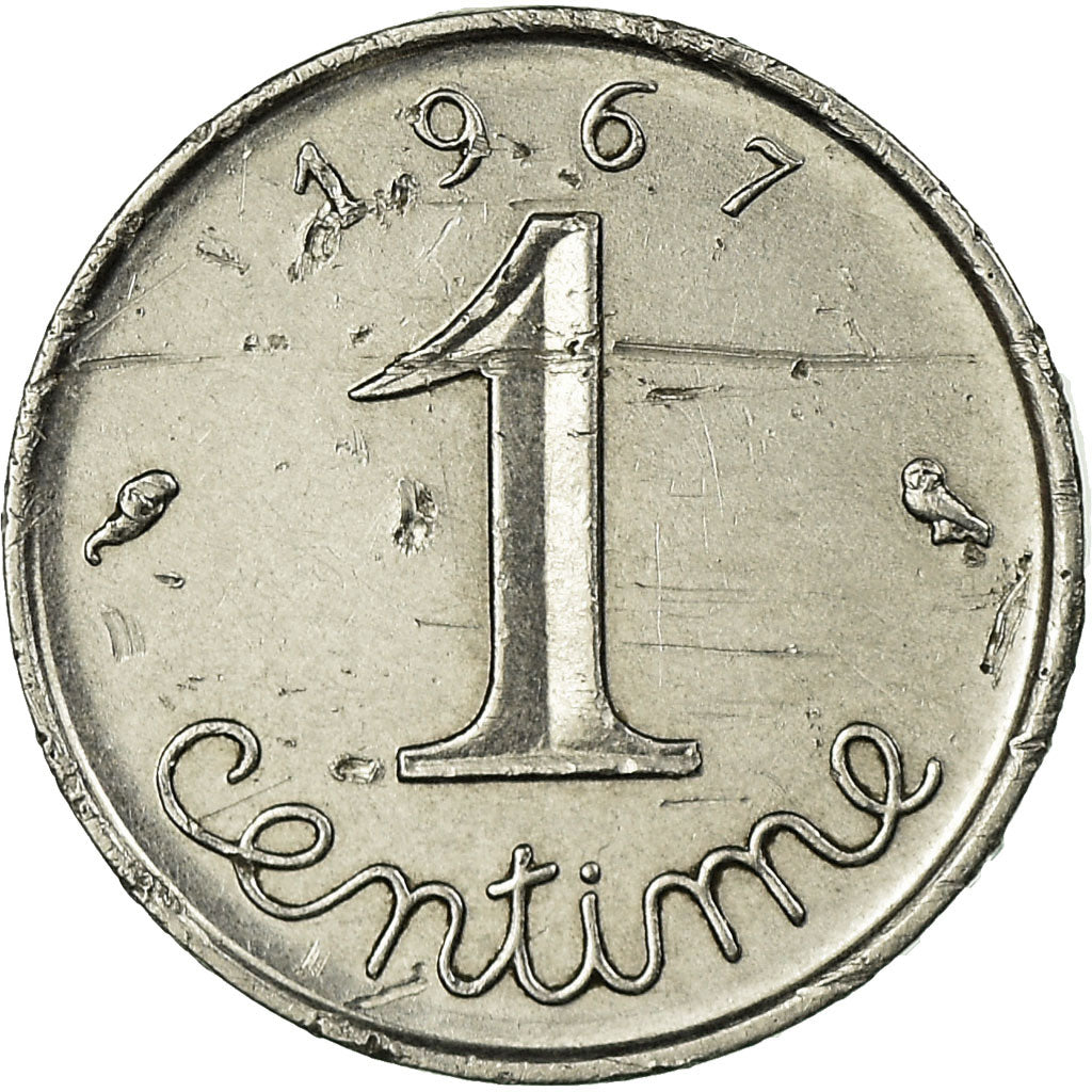 Moneda, Francia, Épi, Centime, 1967, Paris, BC+, Acero inoxidable, KM:928