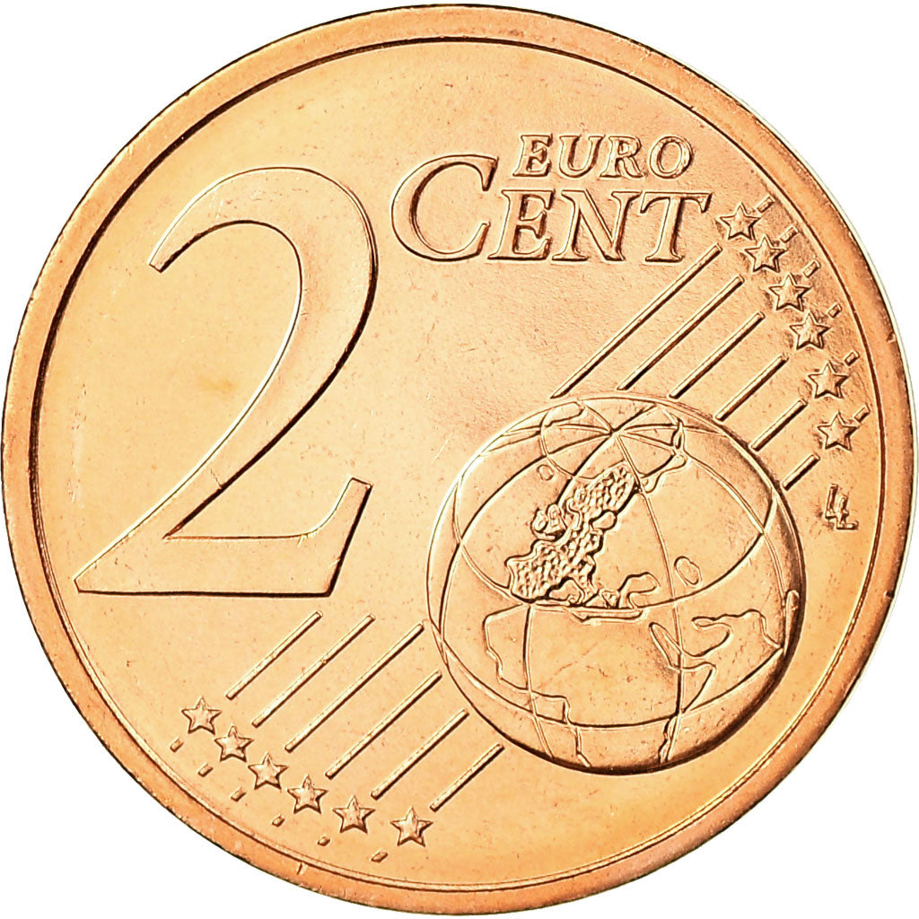 França, 2 Euro Cent, 2004, MS(65-70), Aço Cromado a Cobre, Gadoury:2, KM:1283