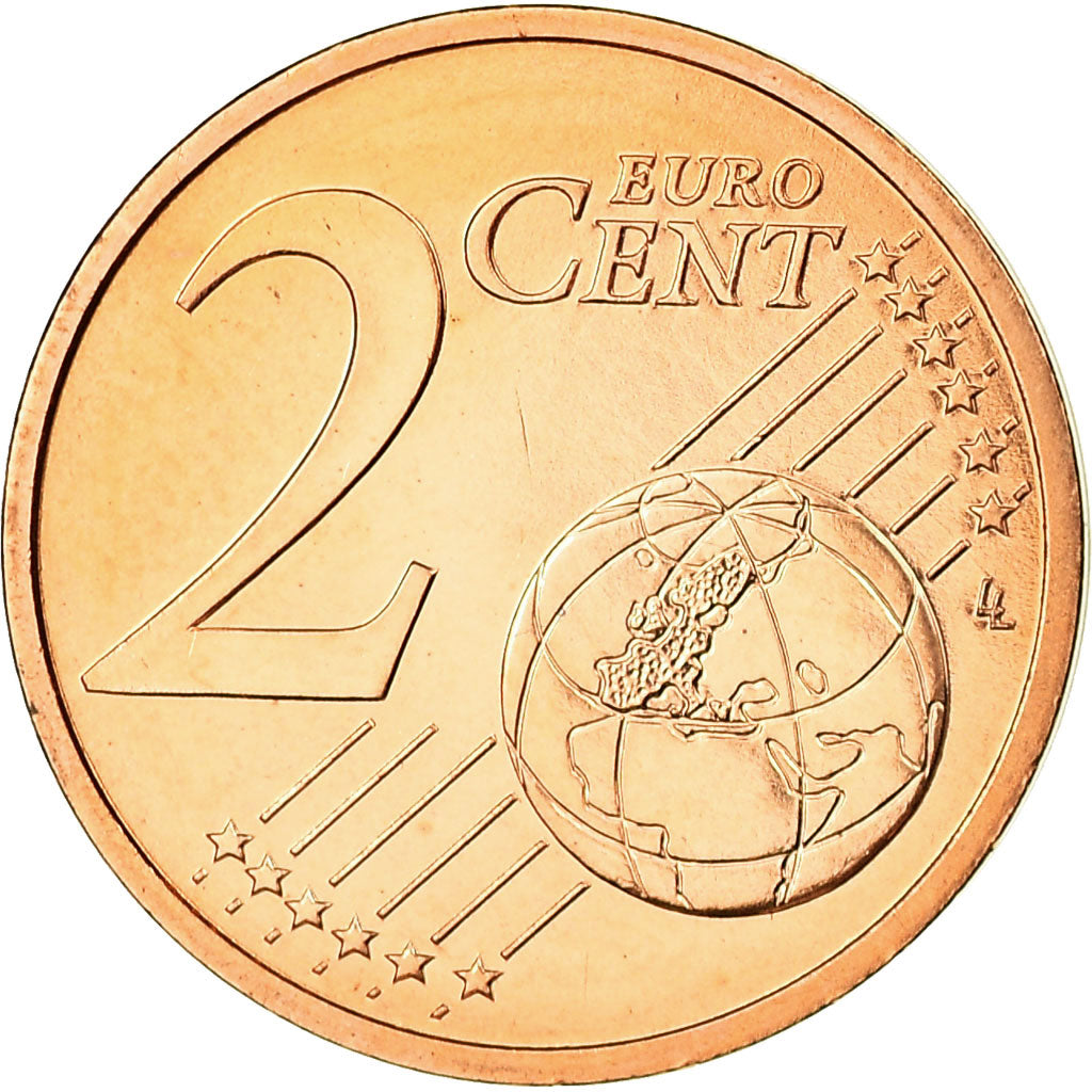 Francja, 2 Euro Cent, 2005, Paris, MS(65-70), Miedź platerowana stalą