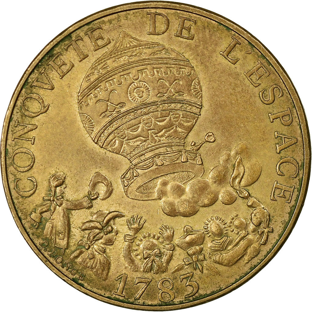 Moneda, Francia, La conquête, 10 Francs, 1983, MBC, Níquel - bronce, KM:952