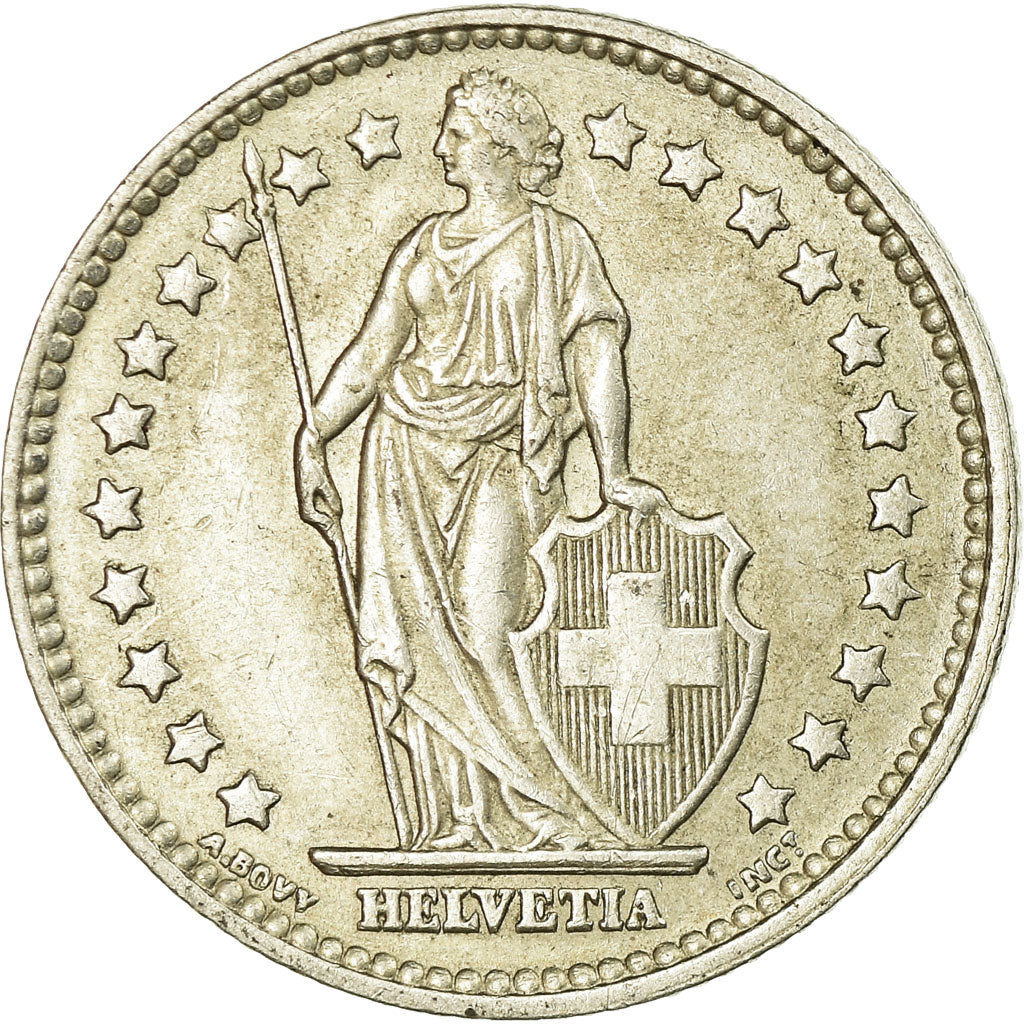 Coin, Switzerland, Franc, 1957, Bern, AU(50-53), Silver, KM:24