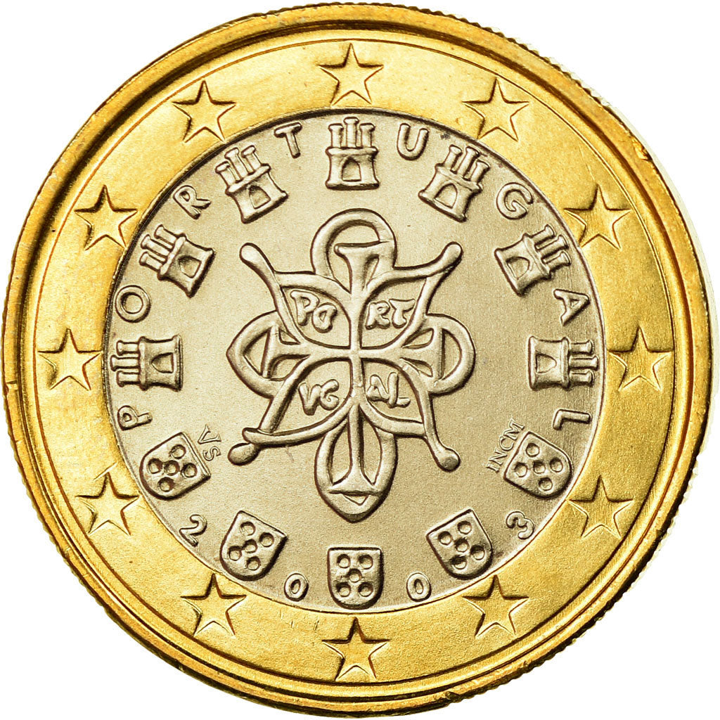 Portugal, Euro, 2003, UNC-, Bi-Metallic, KM:746