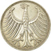 Coin, GERMANY - FEDERAL REPUBLIC, 5 Mark, 1966, Hamburg, EF(40-45), Silver