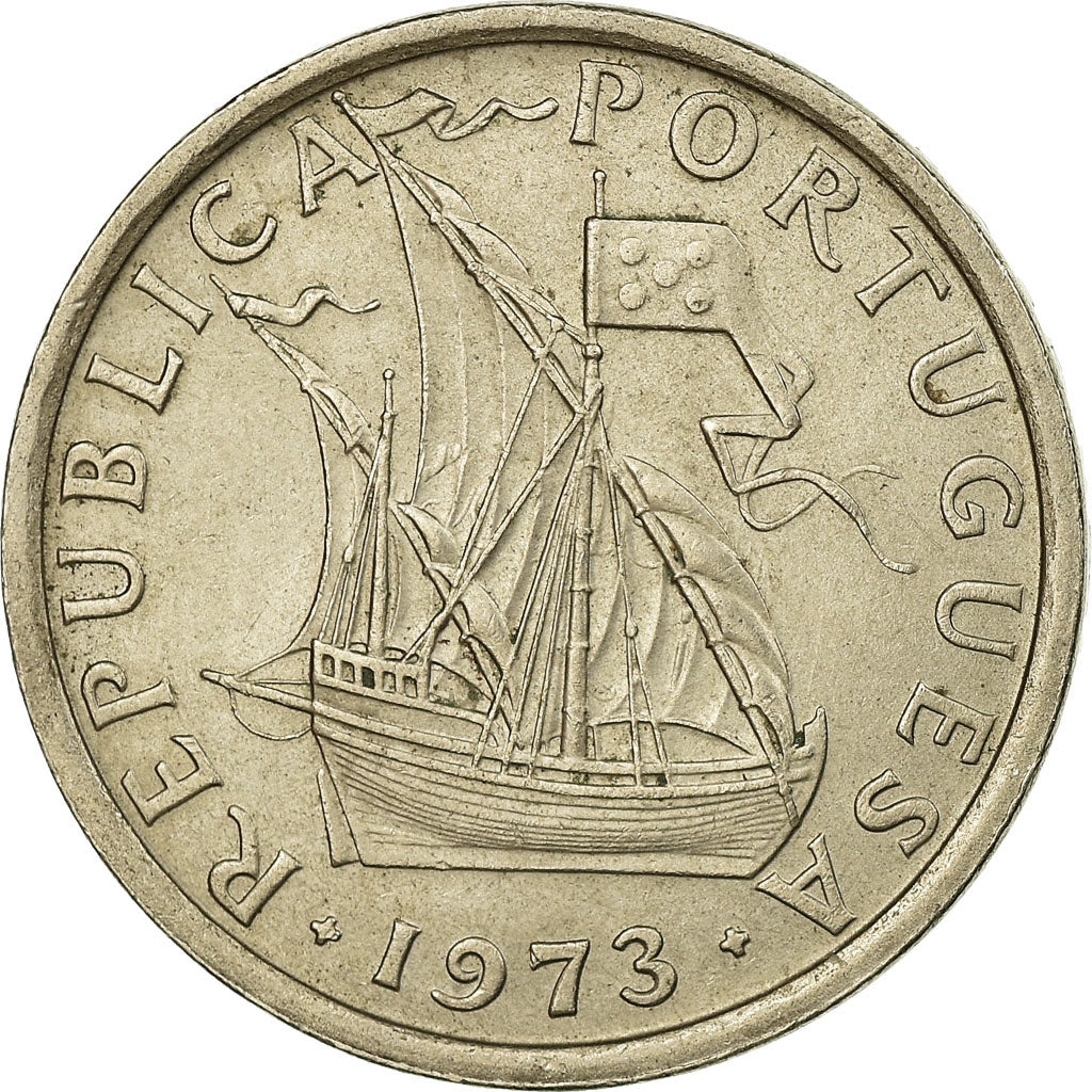 Monnaie, Portugal, 10 Escudos, 1973, TTB, Copper-Nickel Clad Nickel, KM:600