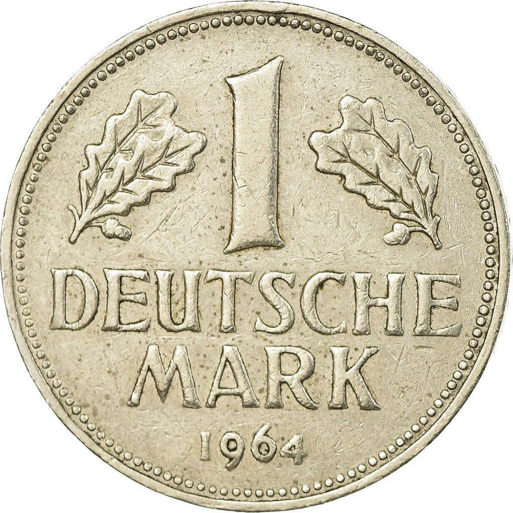 Coin, GERMANY - FEDERAL REPUBLIC, Mark, 1964, Munich, EF(40-45), Copper-nickel