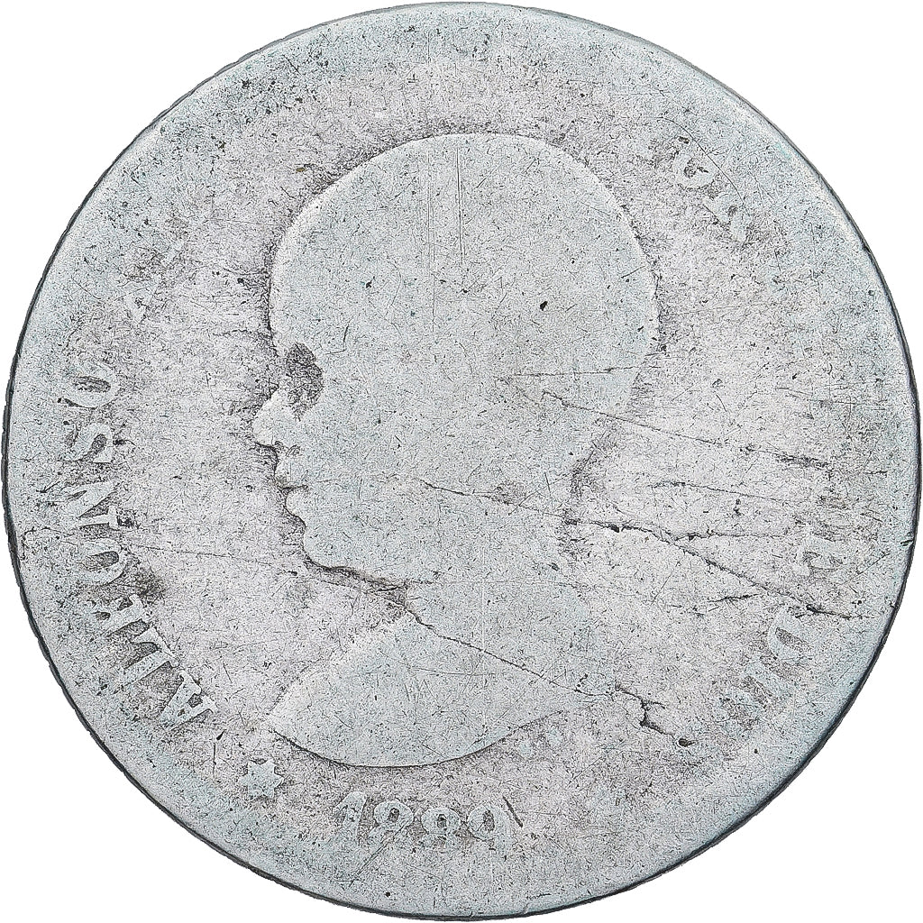 Münze, Spanien, Alfonso XIII, Peseta, 1889, Madrid, GE+, Silber, KM:691