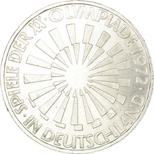 Monnaie, République fédérale allemande, 10 Mark, 1972, Karlsruhe, SUP