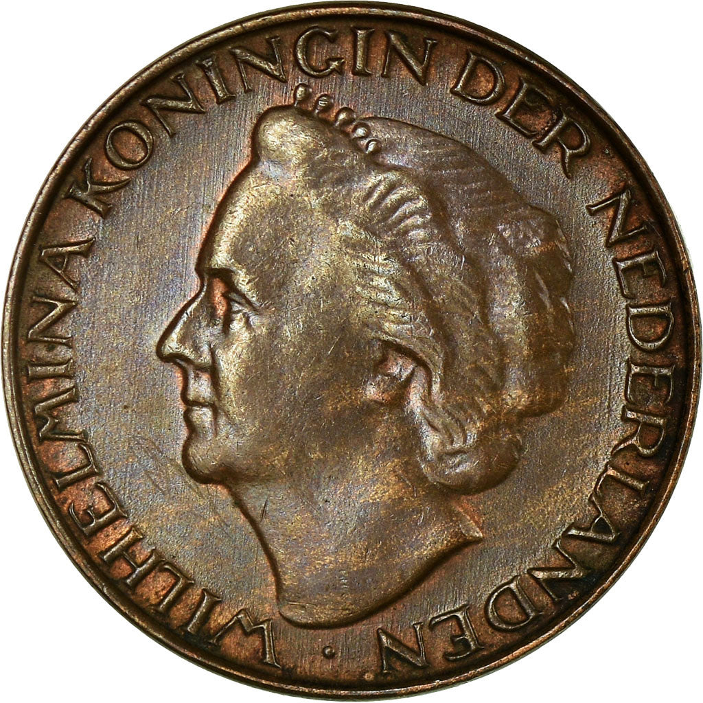 Moneda, Países Bajos, Wilhelmina I, Cent, 1948, BC+, Bronce, KM:175
