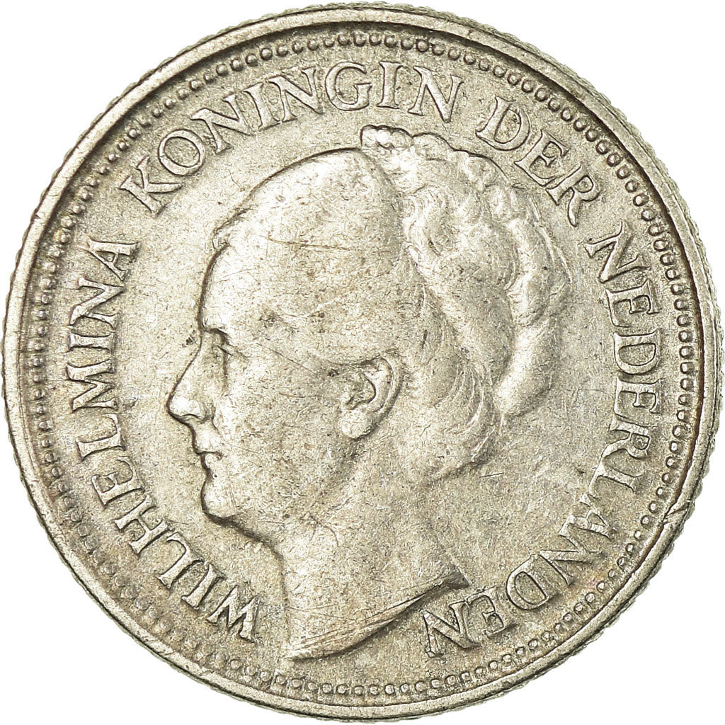 Coin, Netherlands, Wilhelmina I, 10 Cents, 1936, AU(50-53), Silver, KM:163