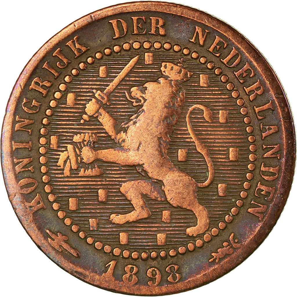 Moeda, Países Baixos, Wilhelmina I, Cent, 1898, EF(40-45), Bronze, KM:107.2