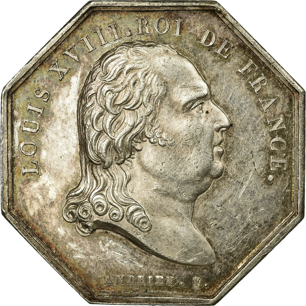 France, Jeton, Notaires de l'Arrondissement de Vervins, 1818, SUP, Argent