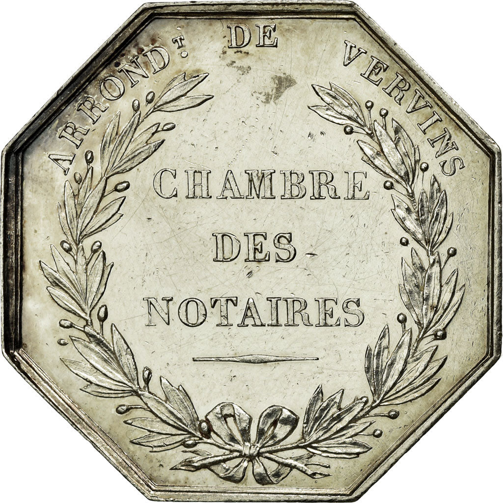 France, Token, Notary, 1836, AU(55-58), Silver, Lerouge:433