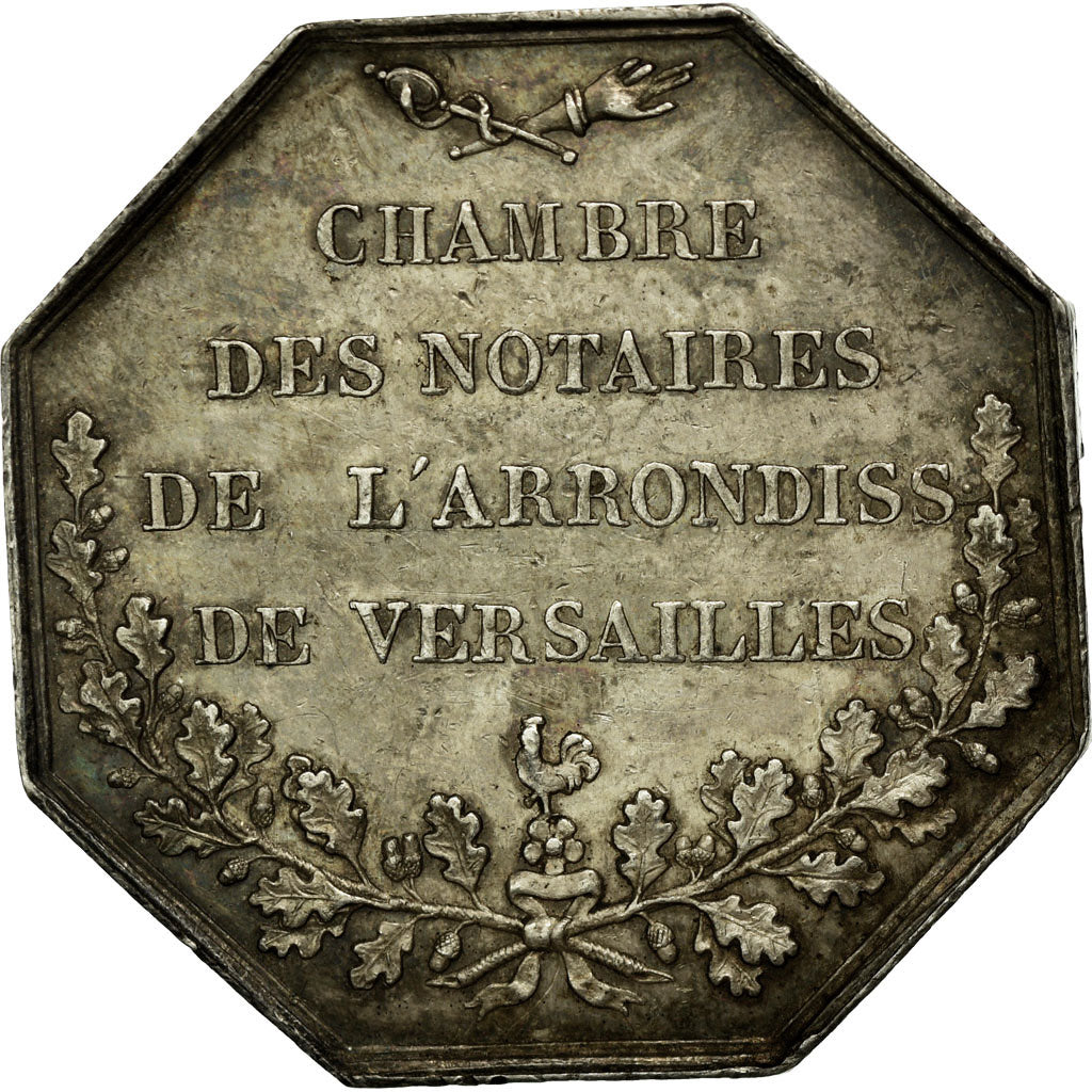 France, Token, Notary, AU(50-53), Silver, Lerouge:427