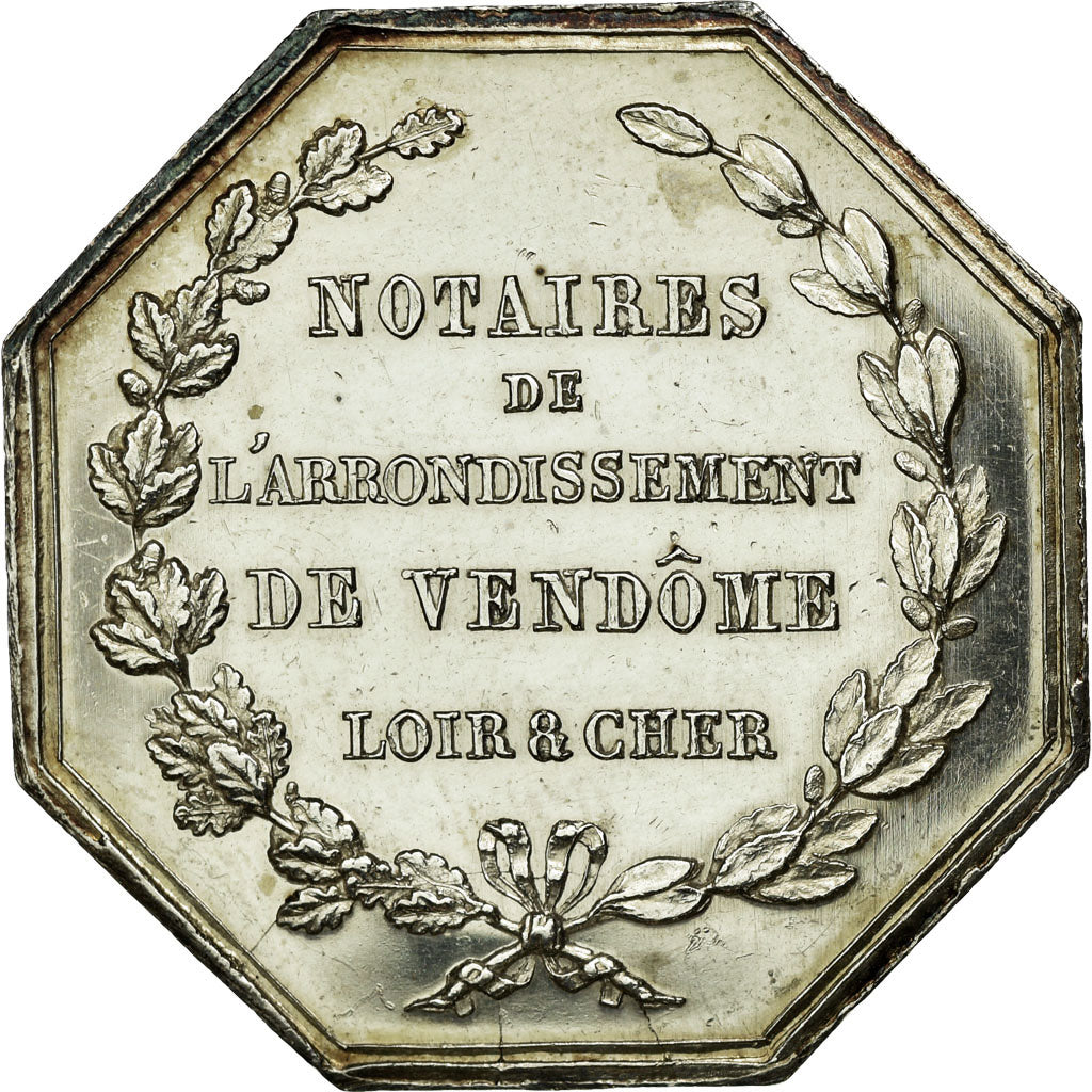 France, Token, Notary, AU(55-58), Silver, Lerouge:416