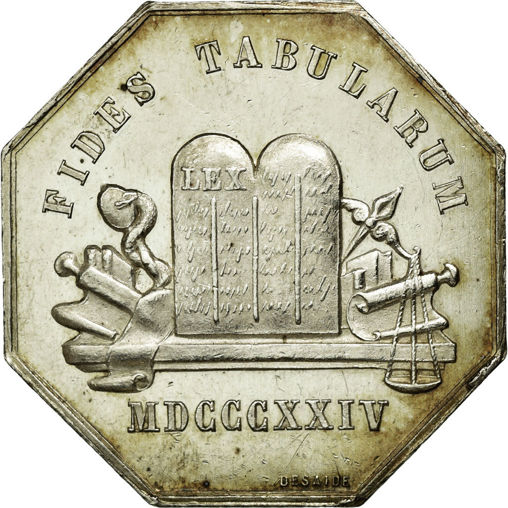 Francia, Token, Notary, 1824, SPL-, Argento, Lerouge:99e