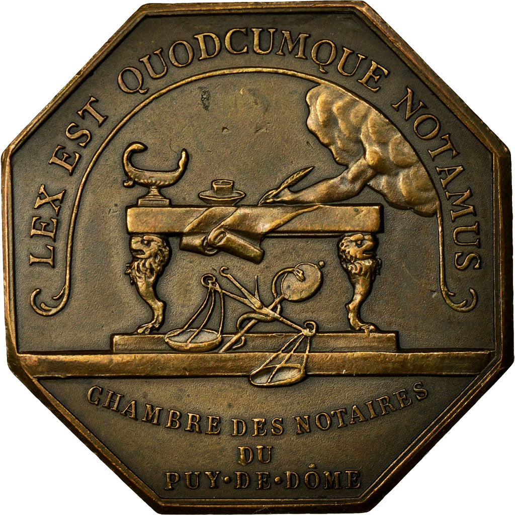 France, Token, Notary, AU(55-58), Bronze, Lerouge:480