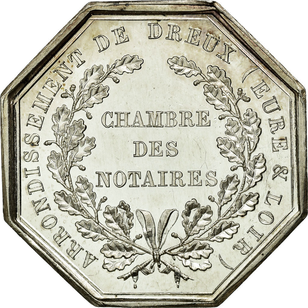 France, Token, Notary, 1834, MS(63), Silver, Lerouge:123