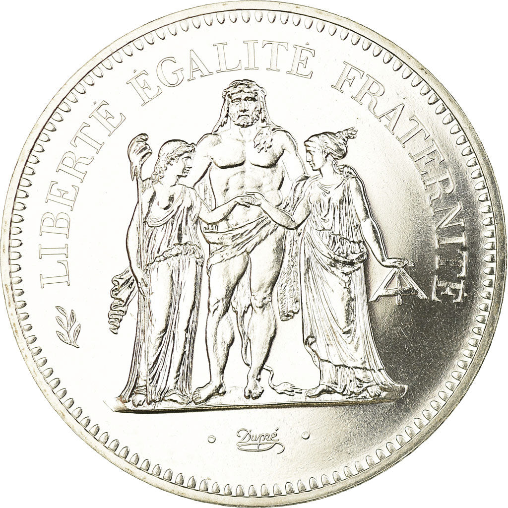 Münze, Frankreich, Hercule, 50 Francs, 1977, Paris, FDC, STGL, Silber