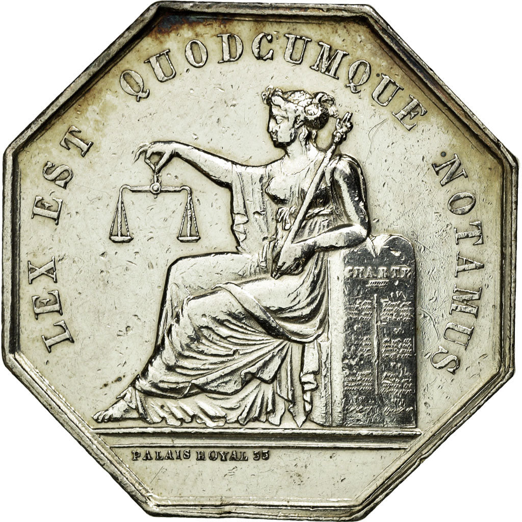 France, Token, Notary, EF(40-45), Silver, Lerouge:149