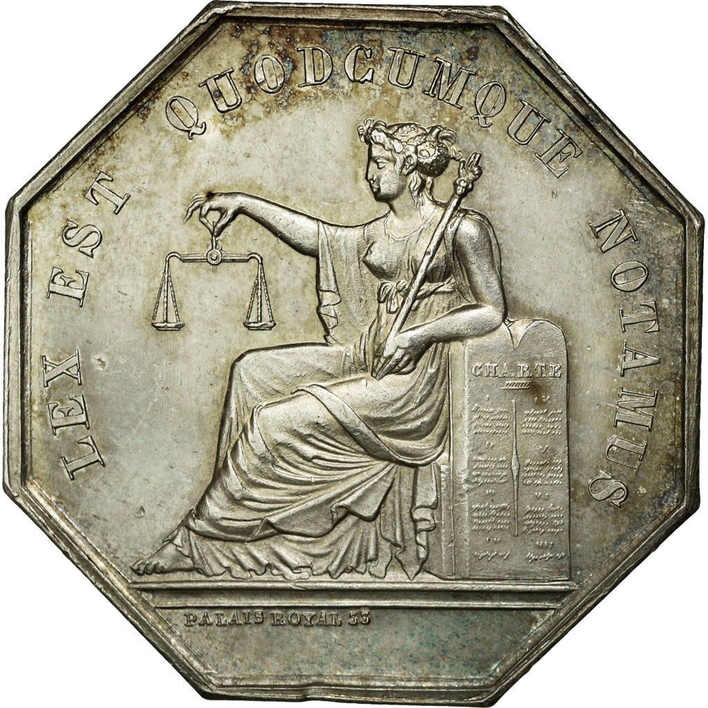 France, Token, Notary, AU(55-58), Silver, Lerouge:149