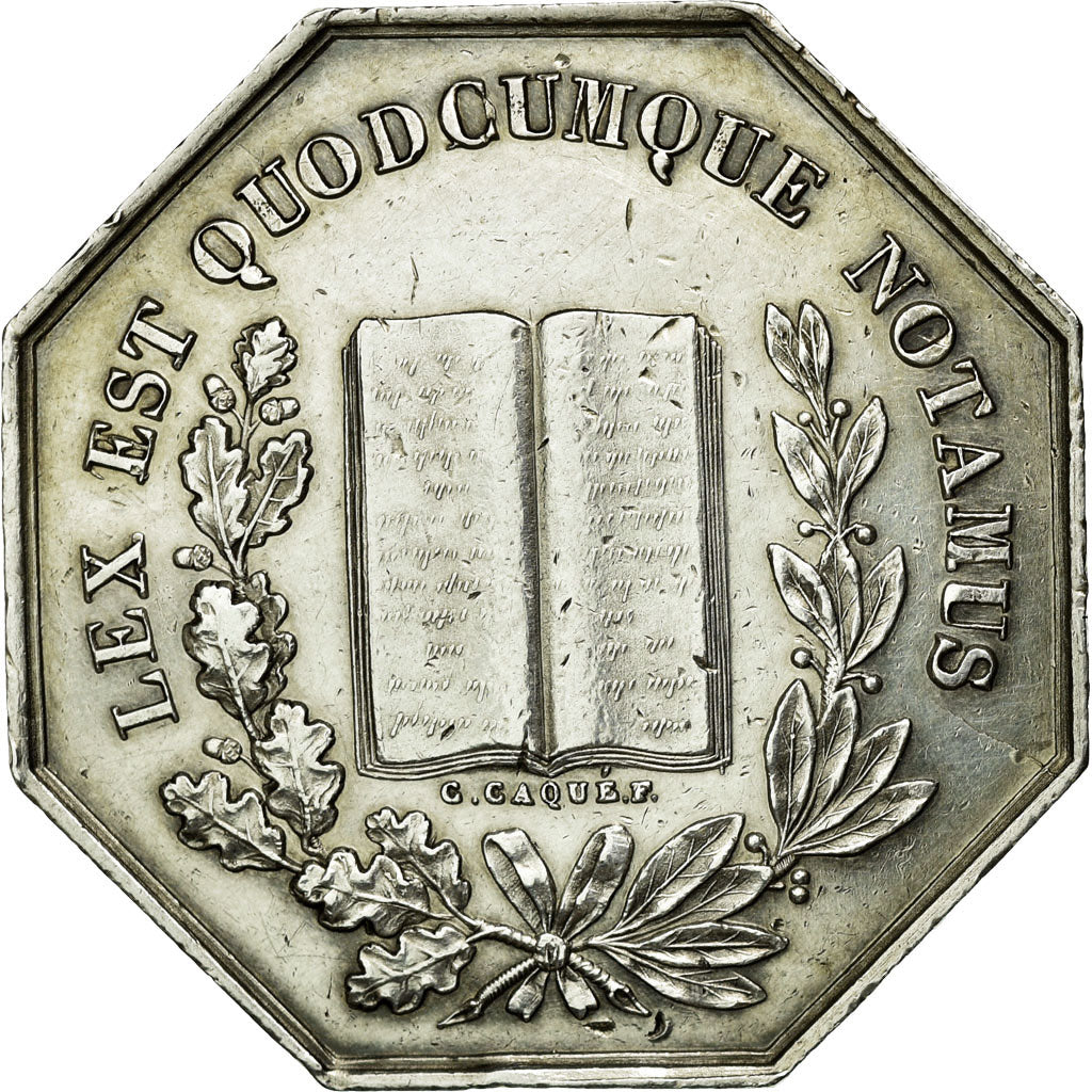 France, Jeton, Notary, 1852, SUP, Argent, Lerouge:116