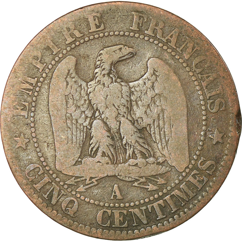 Moneta, Francja, Napoleon III, Napoléon III, 5 Centimes, 1853, Paris