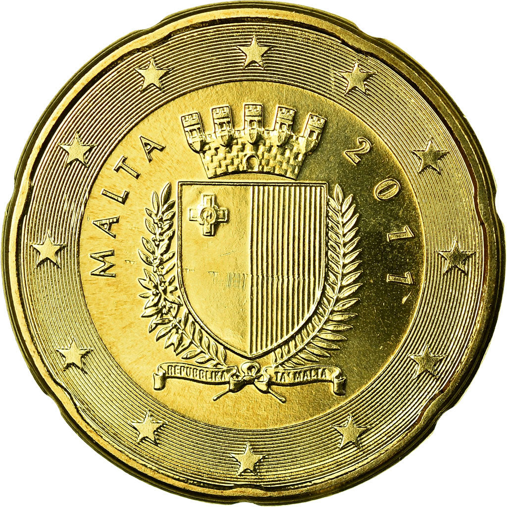 Malte, 20 Euro Cent, 2011, FDC, Laiton, KM:129