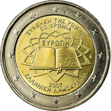Greece, 2 Euro, Traité de Rome 50 ans, 2007, MS(63), Bi-Metallic, KM:216