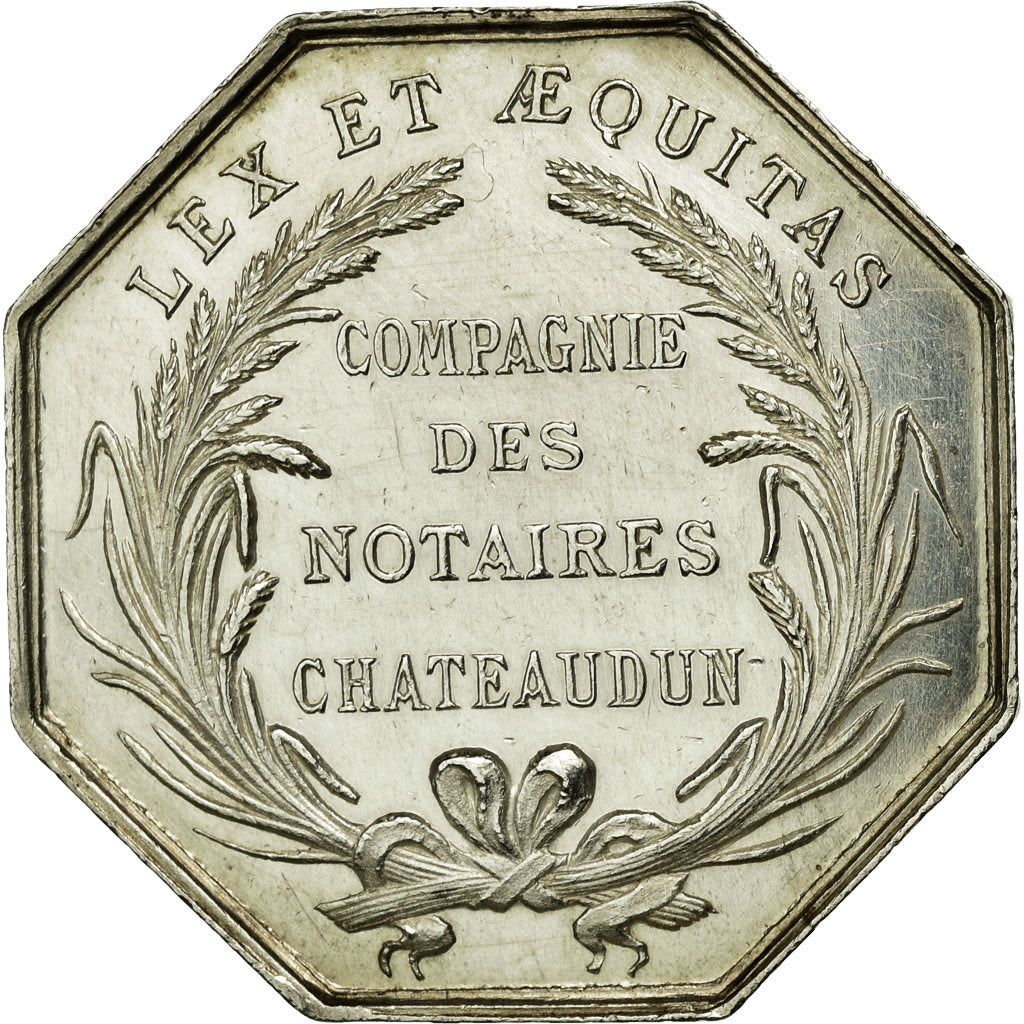 France, Token, Notary, AU(55-58), Silver, Lerouge:84