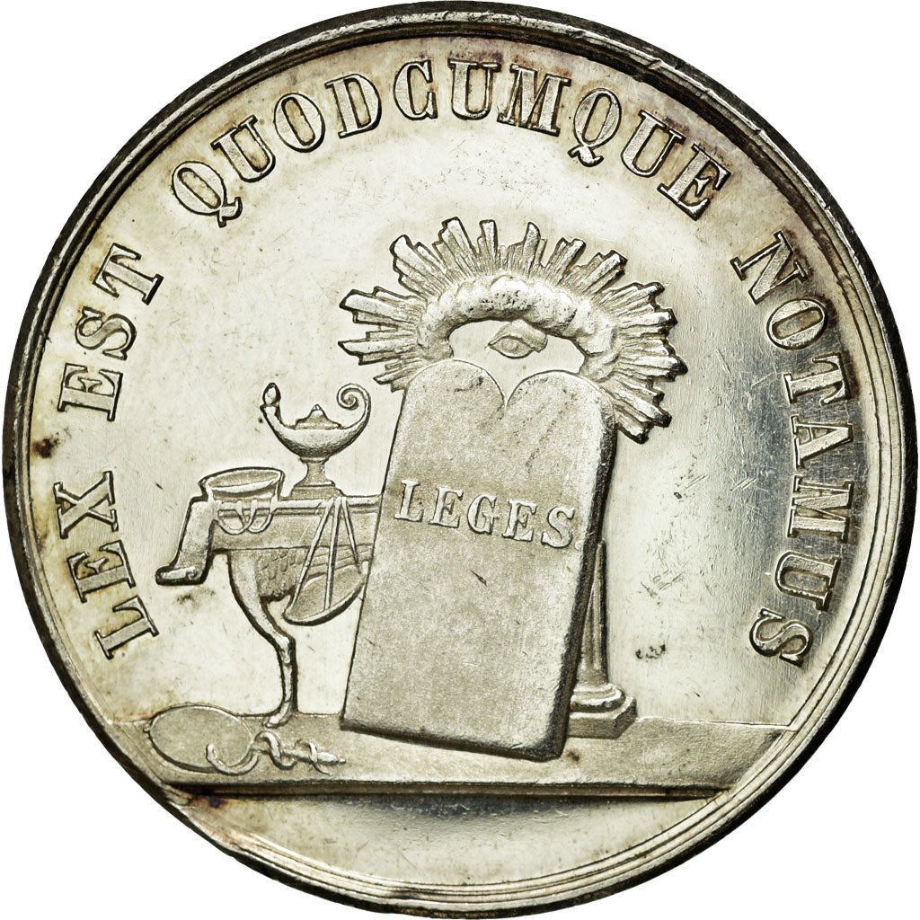 France, Token, Notary, MS(63), Silver, Lerouge:158