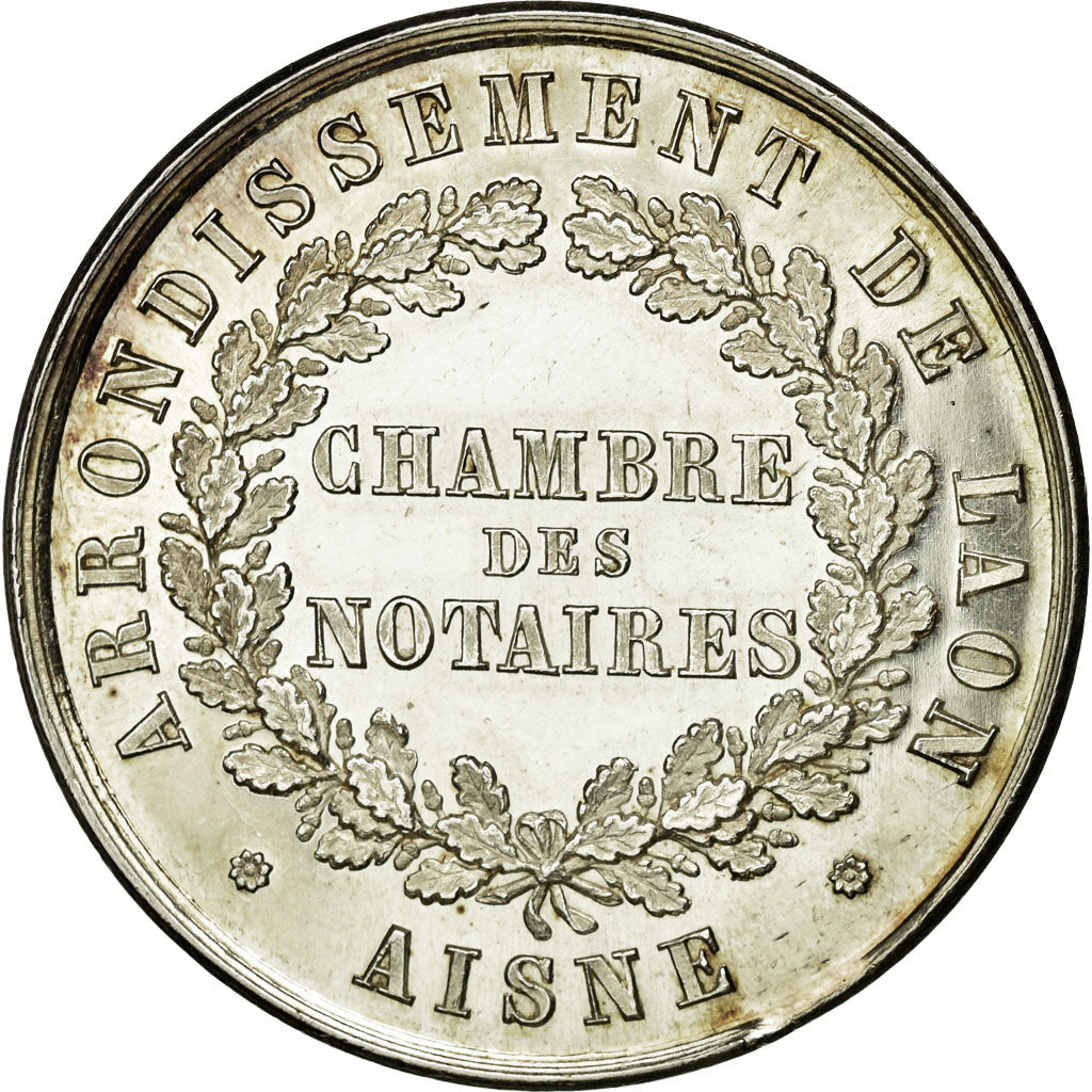 France, Token, Notary, MS(63), Silver, Lerouge:158
