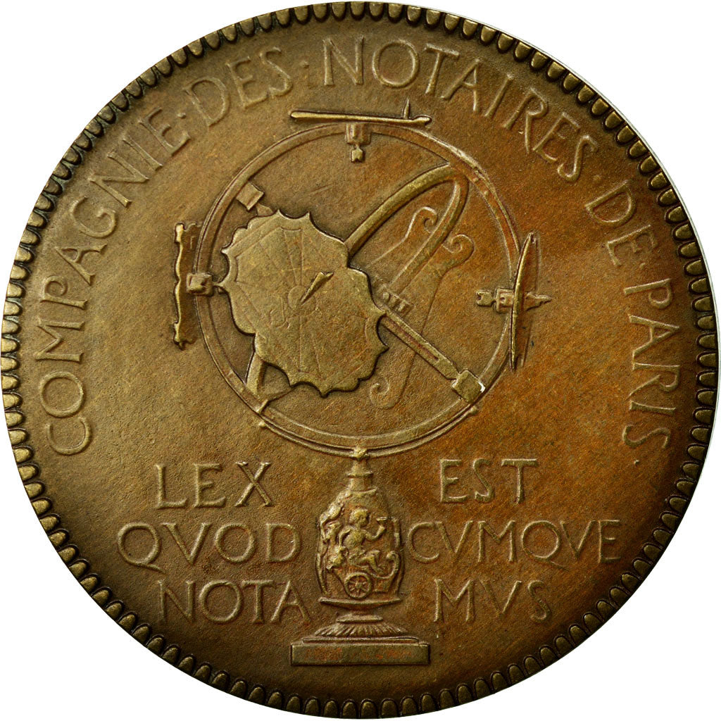 Francja, Token, Notariusz, 1893, AU(55-58), Bronze, Lerouge:322d