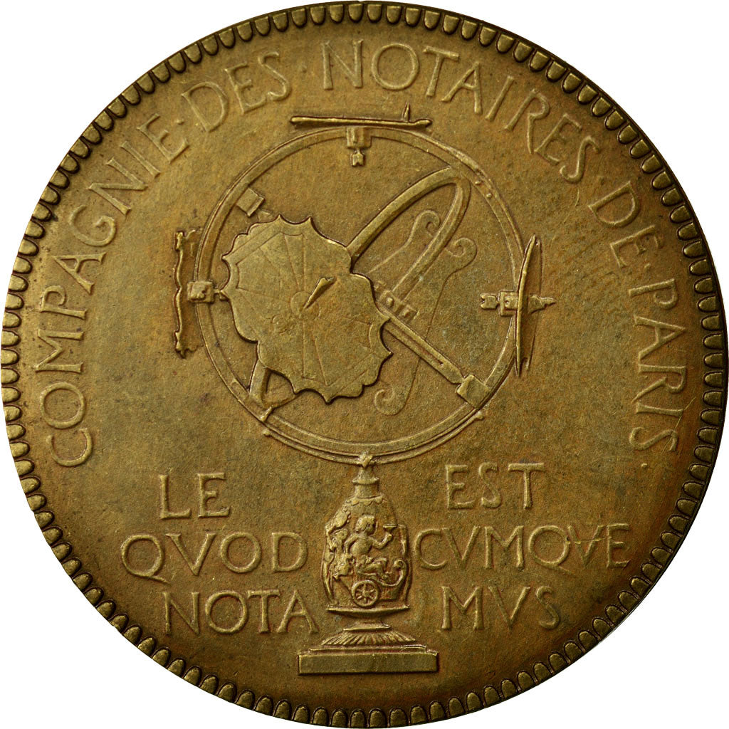 Francja, Token, Notariusz, 1893, AU(55-58), Bronze, Lerouge:322d