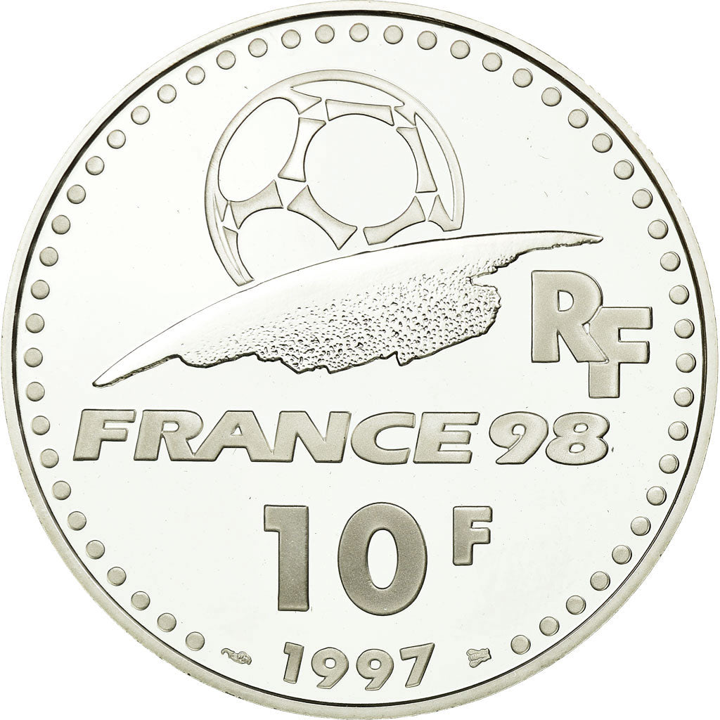 Moneta, Francja, Coupe du Monde - Italie, 10 Francs, 1997, Paris, BE, MS(65-70)