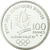 Moneta, Francja, Alpine skiing, 100 Francs, 1989, BE, MS(65-70), Srebro, KM:971