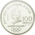 Moneta, Francja, Bobsledding, 100 Francs, 1990, BE, MS(65-70), Srebro, KM:981